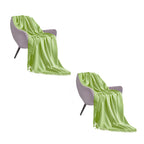 SOGA 2X Green Acrylic Knitted Throw Blanket Solid Fringed Warm Cozy Woven Cover Couch Bed Sofa Home Decor $ 151.50