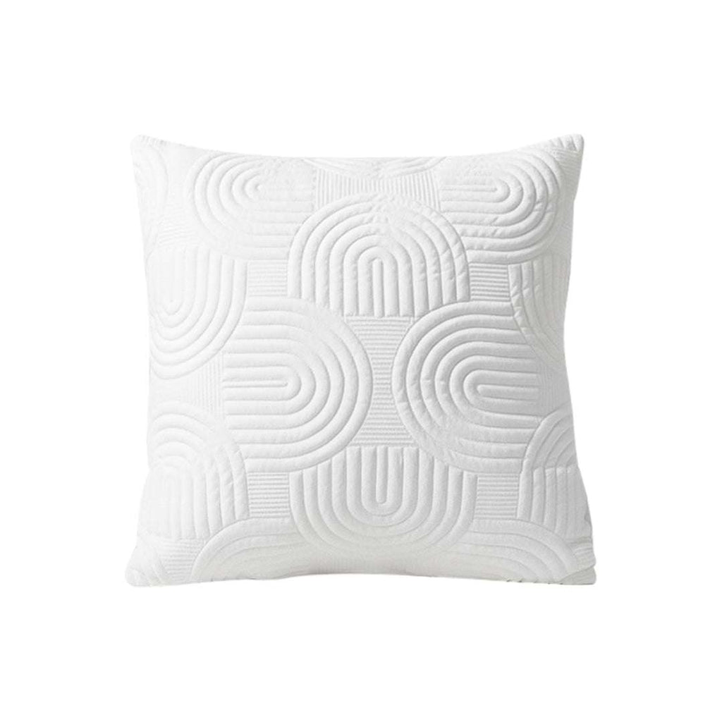 SOGA 50cm White Textured Geometric Pattern Decorative Throw Pillow $ 61