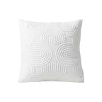 SOGA 50cm White Textured Geometric Pattern Decorative Throw Pillow $ 61