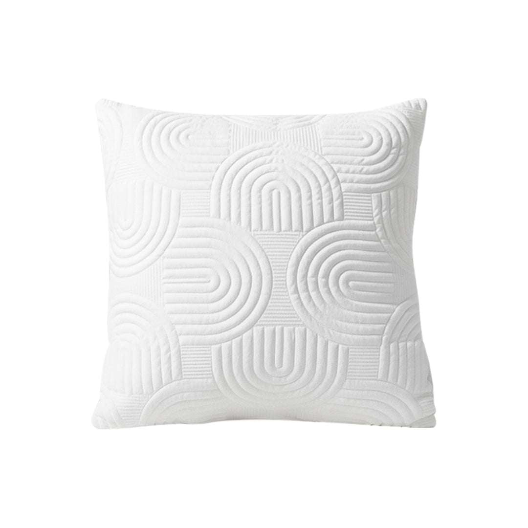SOGA 50cm White Textured Geometric Pattern Decorative Throw Pillow $ 61