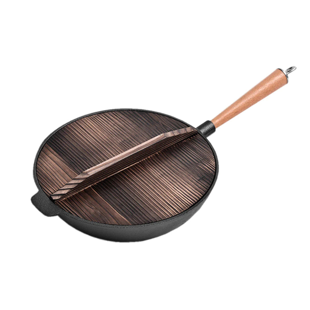 SOGA 31cm Commercial Cast Iron Wok FryPan Fry Pan $ 116.90