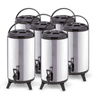 SOGA 6 x 12L Portable Insulated Cold/Heat Coffee Tea Beer Barrel Brew Pot With Dispenser $ 471.90