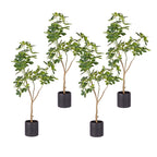 SOGA 4X 120cm Artificial Natural Green Schefflera Dwarf Umbrella Tree Fake Tropical Indoor Plant Home Office Decor $ 379.90