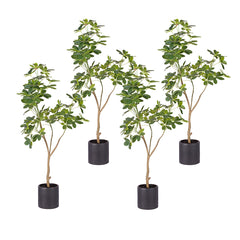 SOGA 4X 120cm Artificial Natural Green Schefflera Dwarf Umbrella Tree Fake Tropical Indoor Plant Home Office Decor $ 379.90