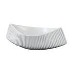 SOGA 2X 37x12.5cm Ornament Boat Shaped Plate Ceramic Food Decoration Serving Tray For Kitchenware