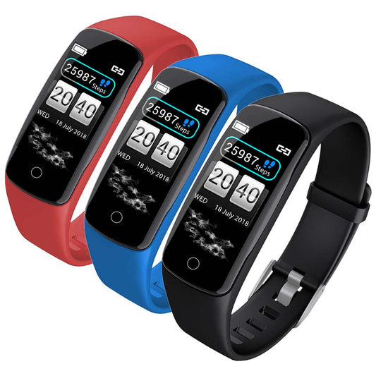 SOGA 3X Sport Monitor Wrist Touch Fitness Tracker Smart Watch Bundle