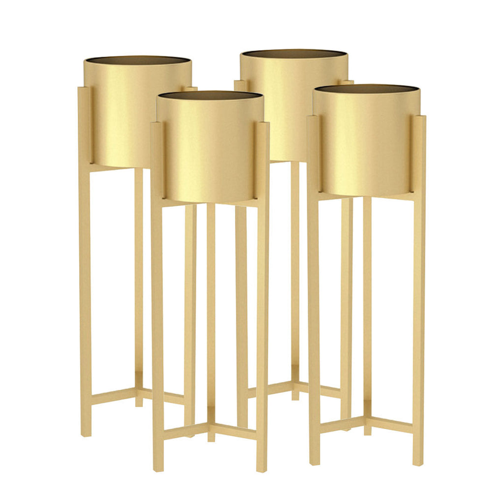 SOGA 4X 90cm Gold Metal Plant Stand with Flower Pot Holder Corner Shelving Rack Indoor Display $ 337.90