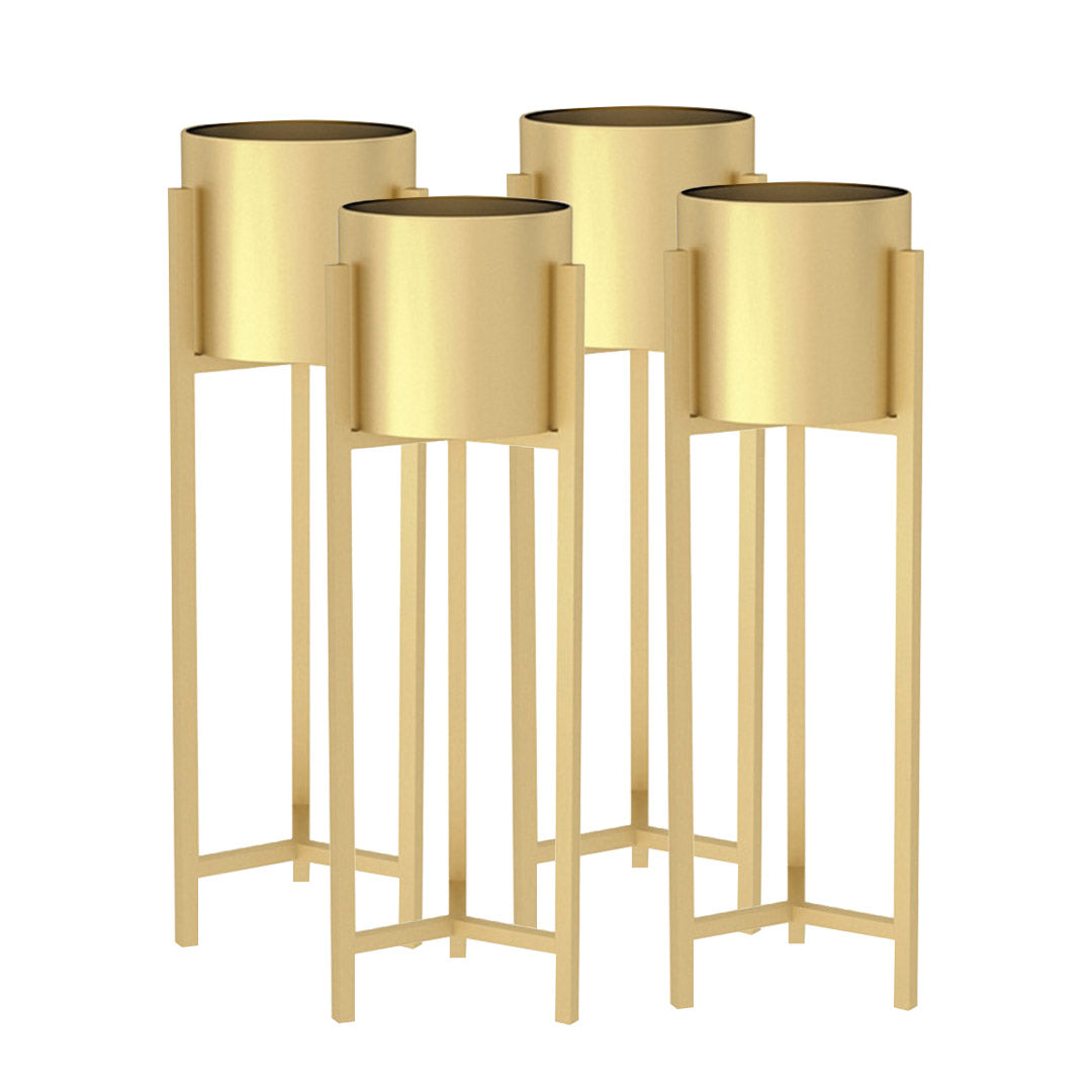 SOGA 4X 90cm Gold Metal Plant Stand with Flower Pot Holder Corner Shelving Rack Indoor Display $ 337.90
