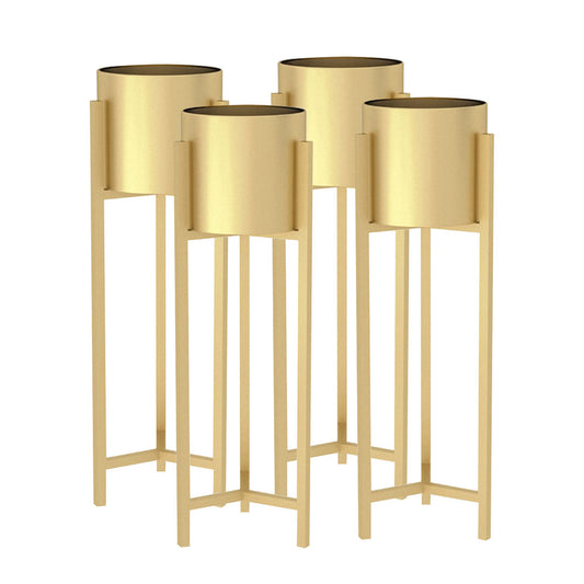 SOGA 4X 90cm Gold Metal Plant Stand with Flower Pot Holder Corner Shelving Rack Indoor Display $ 337.90