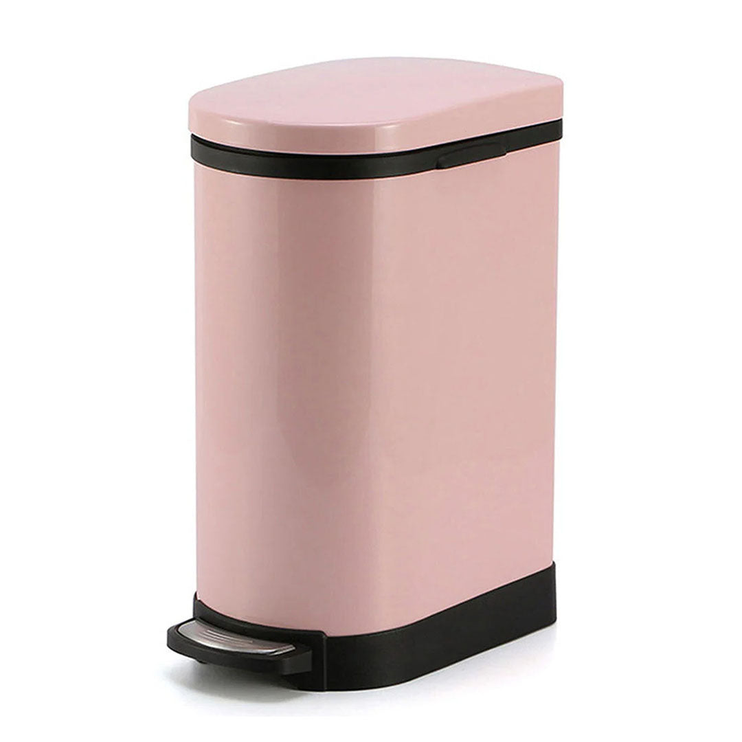 SOGA Foot Pedal Stainless Steel Rubbish Recycling Garbage Waste Trash Bin 10L U Pink