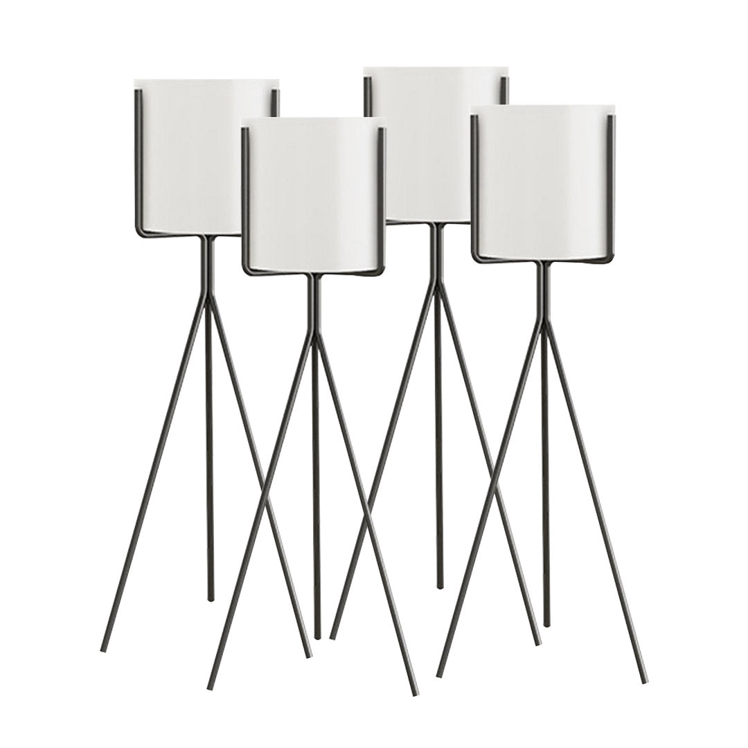 SOGA 4X 70cm Tripod Flower Pot Plant Stand with White Flowerpot Holder Rack Indoor Display $ 337.90