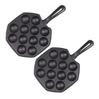 SOGA 2X 18CM Cast Iron Takoyaki Fry Pan Octopus Balls Maker 12 Hole Cavities Grill Mold $ 96.90