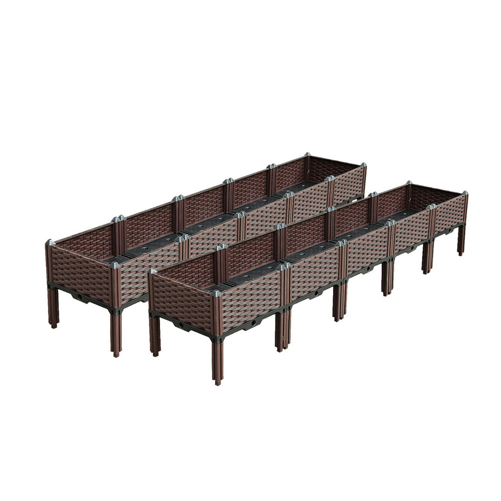 SOGA 2X 200cm Raised Planter Box Vegetable Herb Flower Outdoor Plastic Plants Garden Bed with Legs $ 345.50