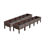 SOGA 2X 200cm Raised Planter Box Vegetable Herb Flower Outdoor Plastic Plants Garden Bed with Legs $ 345.50