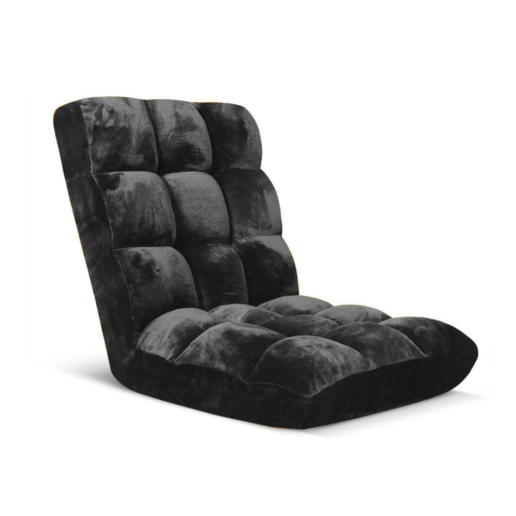 SOGA Floor Recliner Folding Lounge Sofa Futon Couch Folding Chair Cushion Black $ 94.50