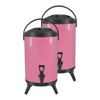 SOGA 2X 8L Stainless Steel Insulated Milk Tea Barrel Hot and Cold Beverage Dispenser Container with Faucet Pink $ 151.50