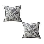 SOGA 2X 45cm Throw Pillow Black and White Wide Border with Branch and Pine Needle Design Pattern Home Decor $ 92.90