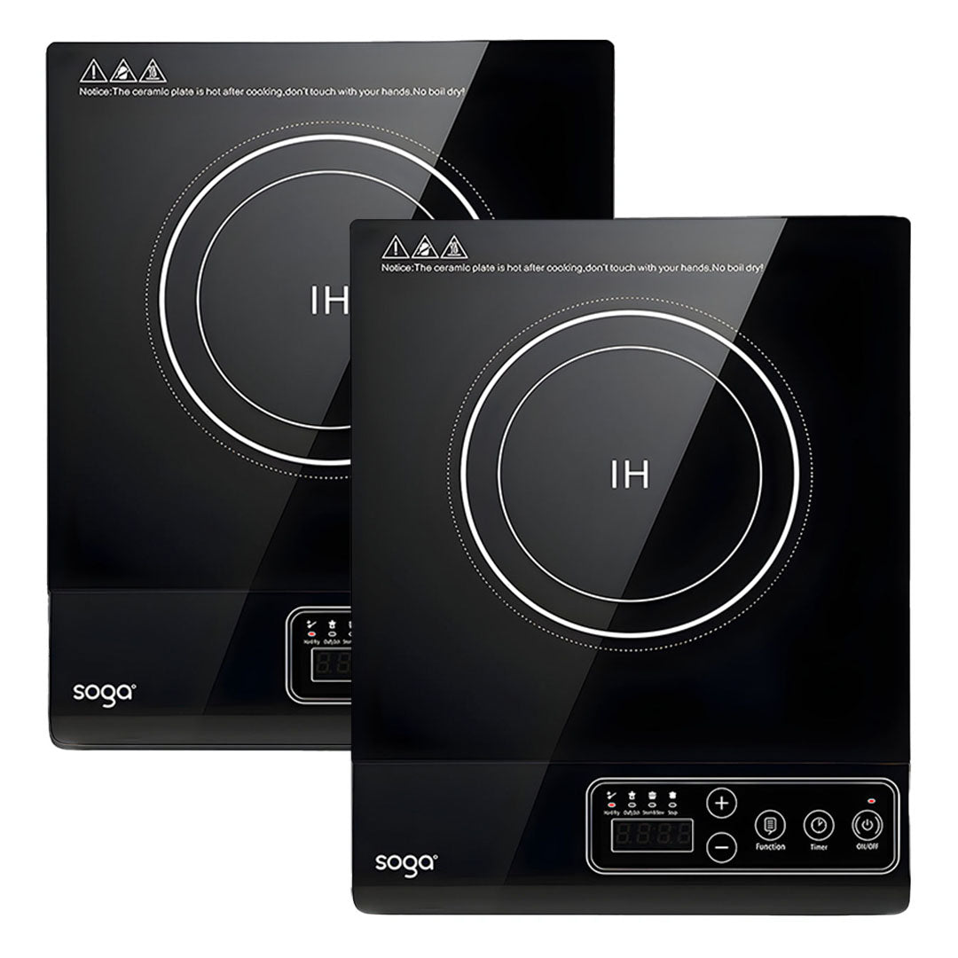 SOGA 2X 35.5cm Cooktop Electric Smart Induction Cook Top Portable Kitchen Cooker Cookware $ 280.90