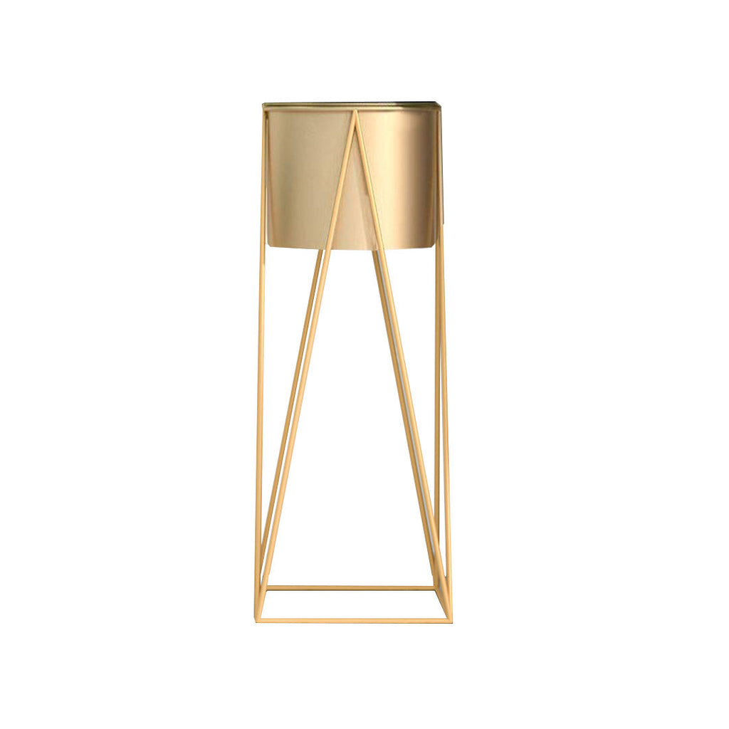 SOGA 70cm Gold Metal Plant Stand with Gold Flower Pot Holder Corner Shelving Rack Indoor Display $ 88.90