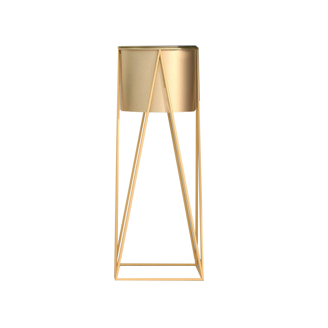 SOGA 70cm Gold Metal Plant Stand with Gold Flower Pot Holder Corner Shelving Rack Indoor Display $ 88.90