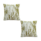 SOGA 2X 50cm Throw Pillow White and Olive Green Deluxe Polyester Fiber and Cotton for Home Decor