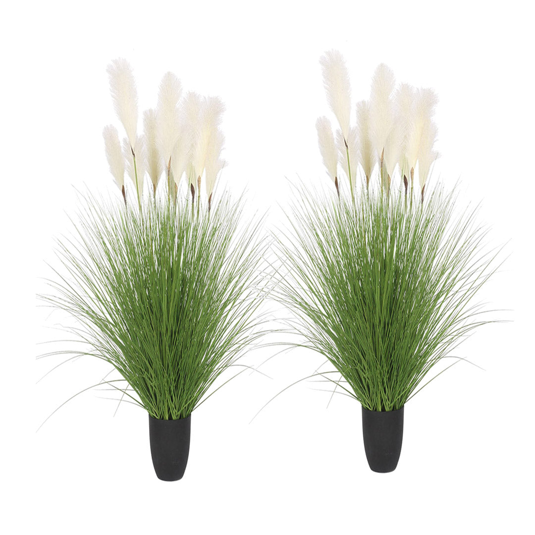 SOGA 2X 137cm Potted Tall Silk Fake Pampas Grass, Artificial Plants Reed Greenery Flowers, Home Decor $ 409.50