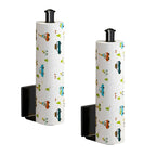 SOGA 2X Black Wall-Mounted Kitchen Roll Holder Organiser Space Saving Rack $ 65.50