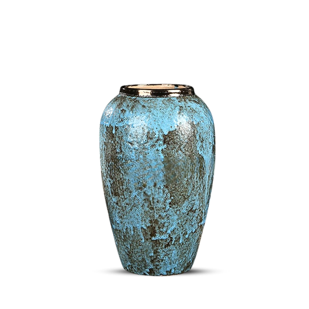 SOGA 30x19cm Light Blue Medium Ceramic Flower Vase Elegant Living Room Home Decor $ 88.90