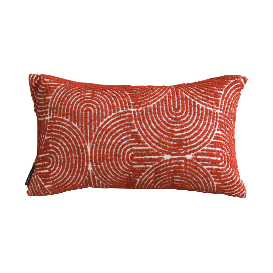 SOGA 35cm Throw Pillow Burgundy Cinnabar Perfect Burnt Indoor and Outdoor Corded for Home Decor $ 55.50