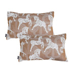 SOGA 2X 35cm Bohemian Camel Brown White Horse Pattern Throw Pillow $ 142