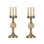 SOGA 2X 42cm Glass Candle Holder Candle Stand Glass/Metal $ 172.90