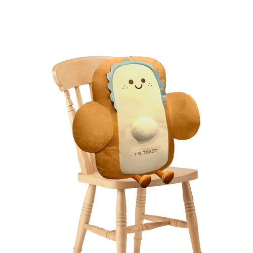 SOGA 48cm Smiley Face Toast Bread Cushion Stuffed Car Seat Plush Cartoon Back Support Pillow Home Decor $ 44.50