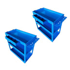 SOGA 2X 3 Tier Tool Storage Cart Portable Service Utility Heavy Duty Mobile Trolley Blue $ 258.90