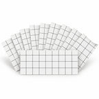 SOGA Peel & Stick Floor and Wall Tiles 30 x 60cm 10 Pack White Grid Tile Look