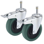 SOGA 2 x 4" Heavy Duty Polyurethane Swivel Castor Brake Wheels $ 44.50