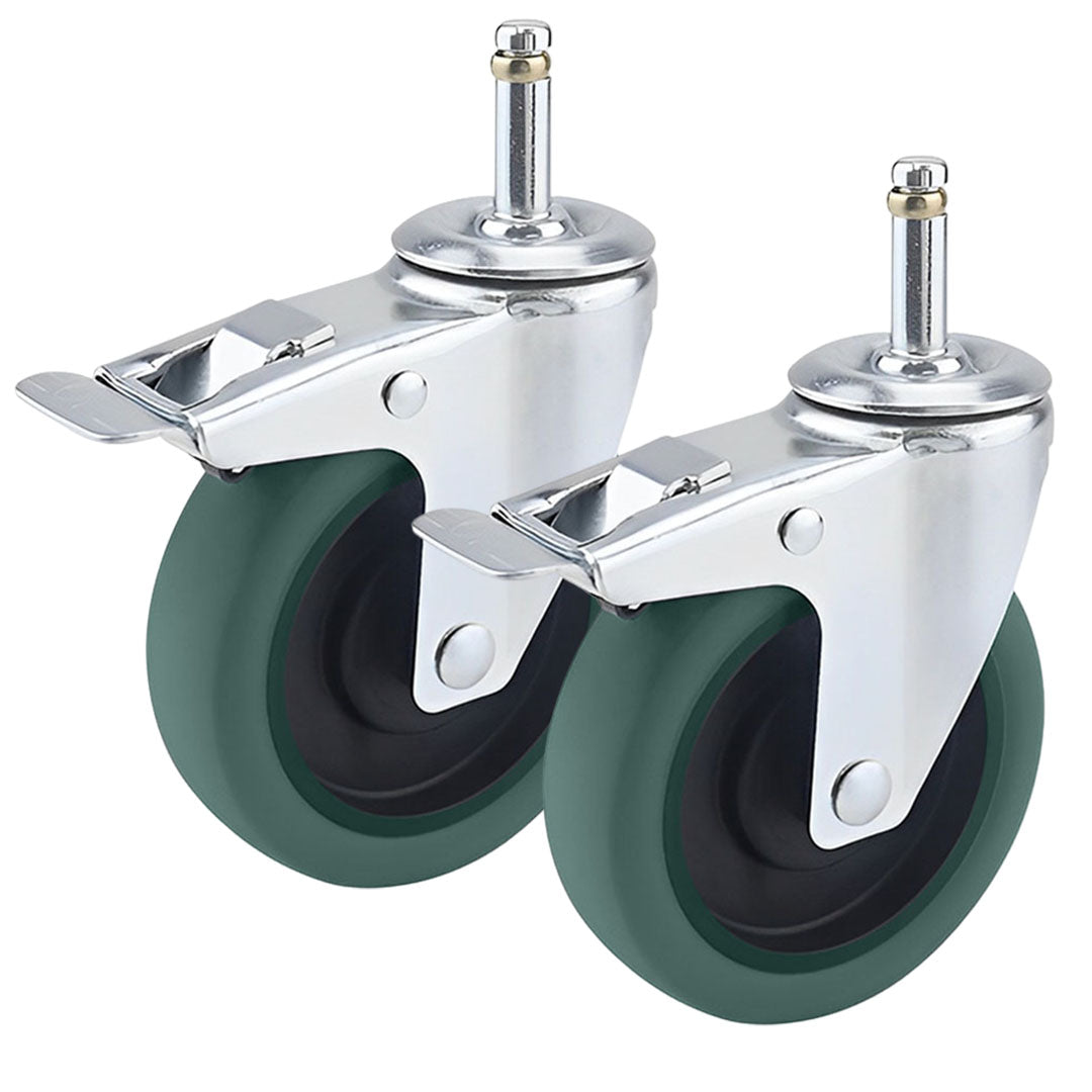 SOGA 2 x 4" Heavy Duty Polyurethane Swivel Castor Brake Wheels $ 44.50