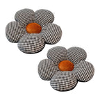 SOGA 2X Black Flower Cushion Shaped for Floor and Sitting Throw Pillow $ 65.50
