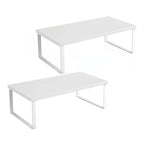 SOGA 2X50cm White Computer Monitor Elevated Stand Desktop Support Station Rack $ 73.50