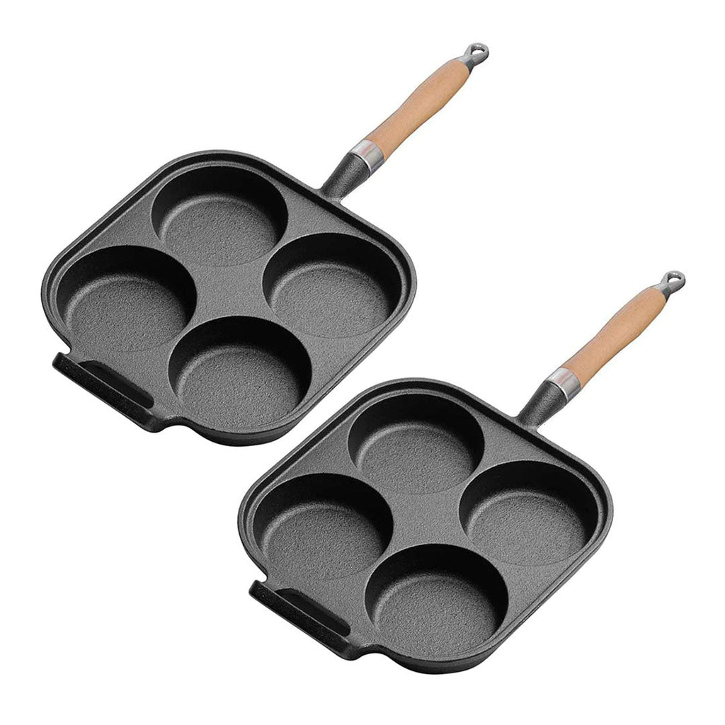 SOGA 2X 4 Mold Cast Iron Breakfast Fried Egg Pancake Omelette Fry Pan $ 107.90