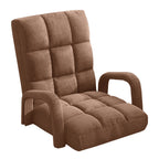 SOGA Foldable Lounge Cushion Adjustable Floor Lazy Recliner Chair with Armrest Coffee $ 211.50