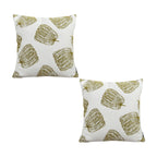 SOGA 2X 50cm Throw Pillow White with Olive Green Autumn Harvest Pumpkin Print Home Decor $ 137.90