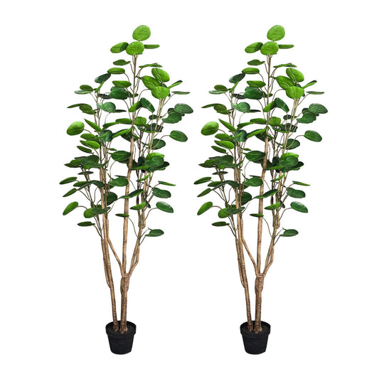 SOGA 2X 150cm Plastic Potted Polyscias Scutellaria Plant Home Garden Artificial Tree, Home Decor $ 388.50