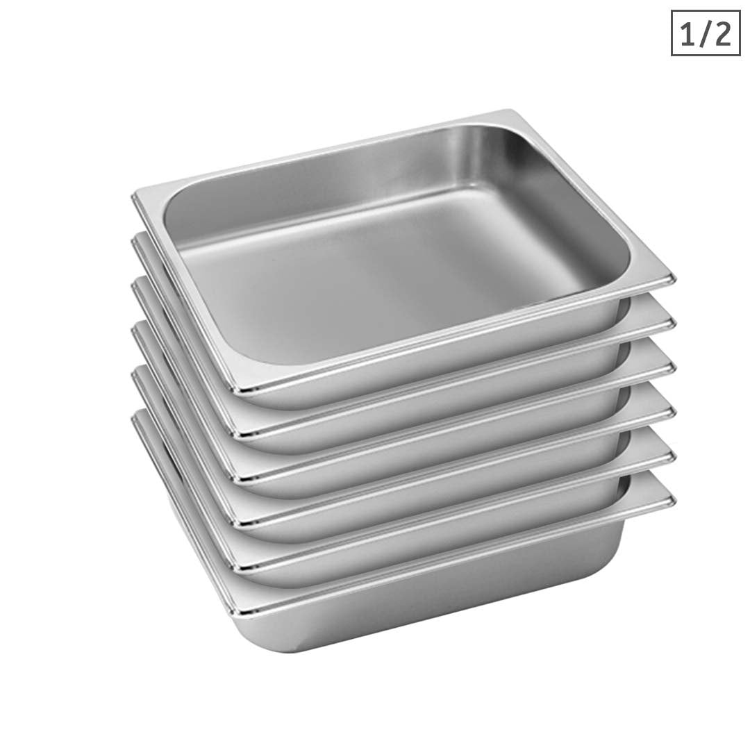 SOGA 6X Gastronorm GN Pan Full Size 1/2 GN Pan 6.5cm Deep Stainless Steel Tray $ 103.50