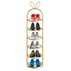 SOGA 6 Tier Bunny Ears Gold Plated Metal Shoe Organizer Space Saving Portable Footwear Storage Shelf $ 83.50