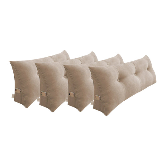SOGA 4X 100cm Beige Triangular Wedge Bed Pillow Headboard Backrest Bedside Tatami Cushion Home Decor