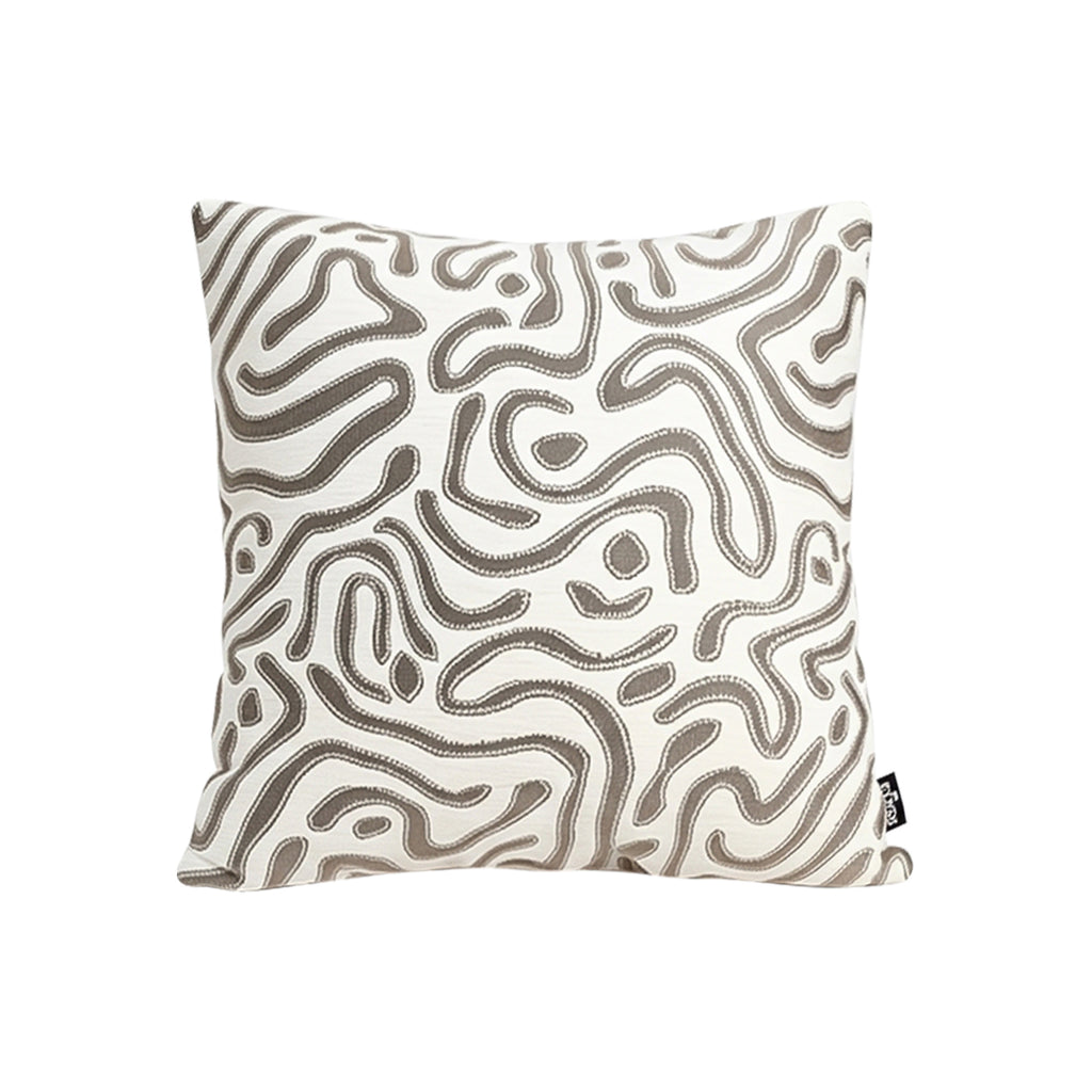 SOGA 50cm Gray White Abstract Swirl Pattern Decorative Throw Pillow $ 72.50