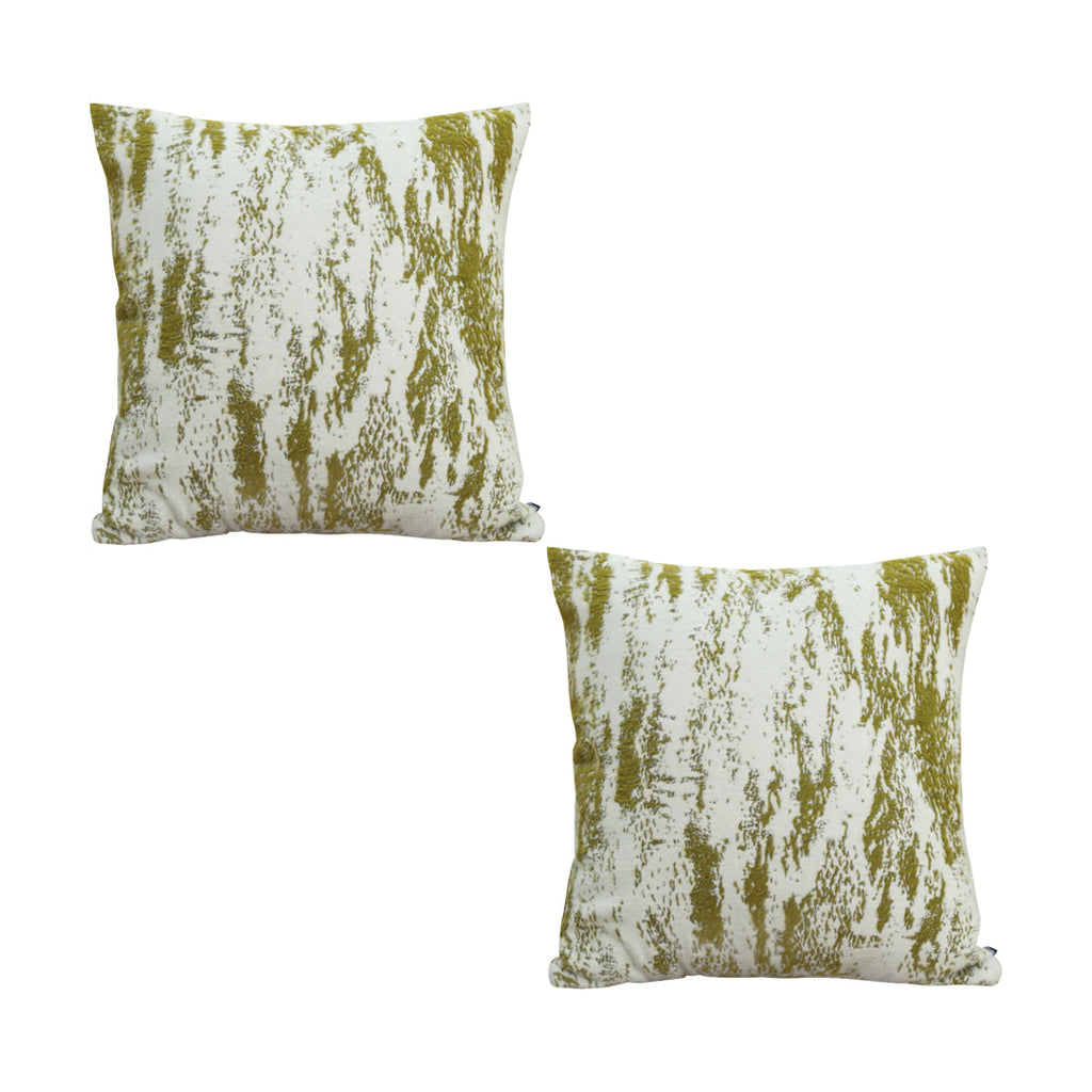 SOGA 2X 50cm Throw Pillow White and Olive Green Deluxe Polyester Fiber and Cotton for Home Decor $ 137.90
