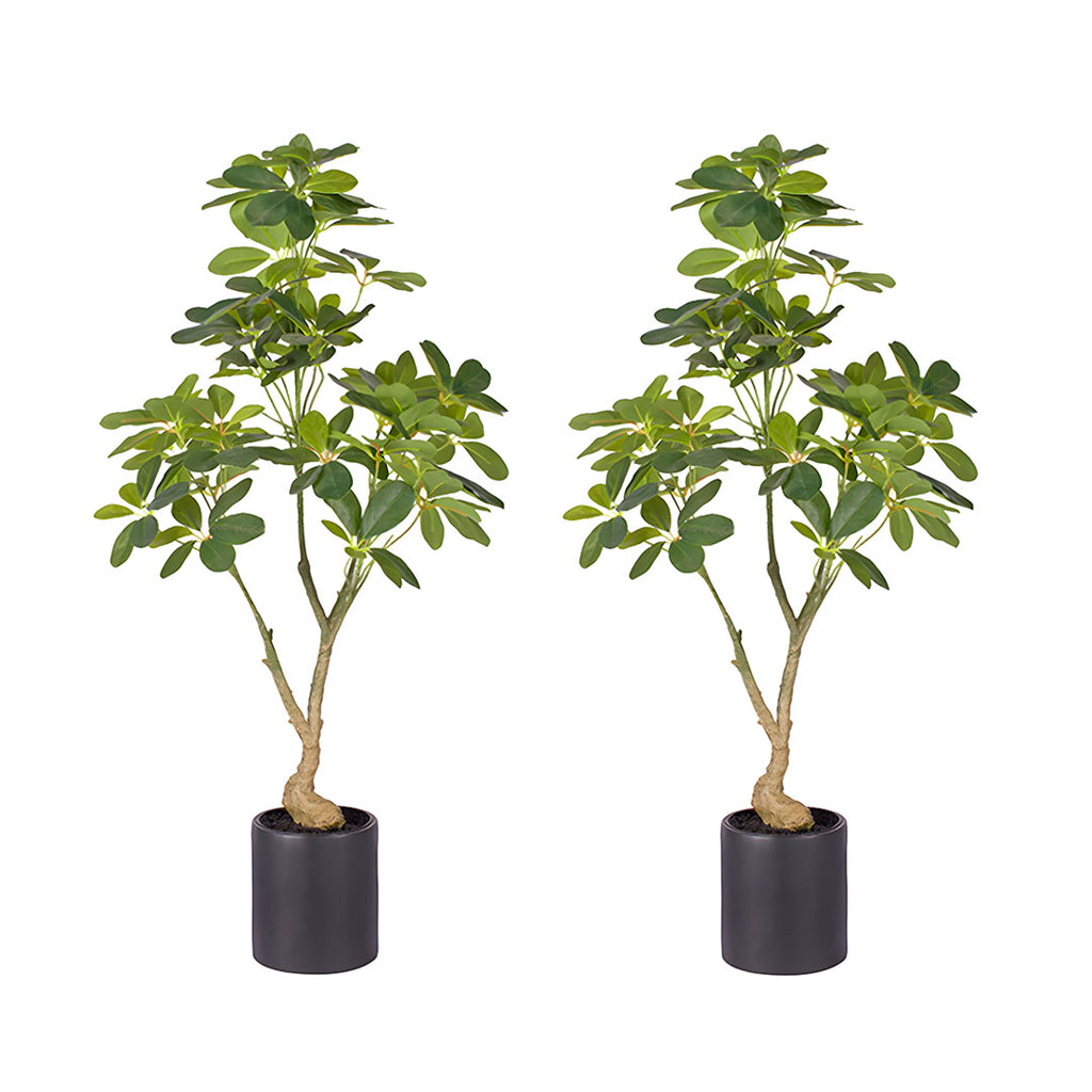 SOGA 2X 80cm Artificial Schefflera Tree – Realistic Indoor Greenery $ 193.90