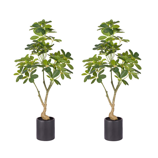 SOGA 2X 80cm Artificial Schefflera Tree – Realistic Indoor Greenery $ 193.90