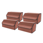 SOGA 4X Leather Car Boot Collapsible Foldable Trunk Cargo Organizer Portable Storage Box Coffee Large $ 168.90